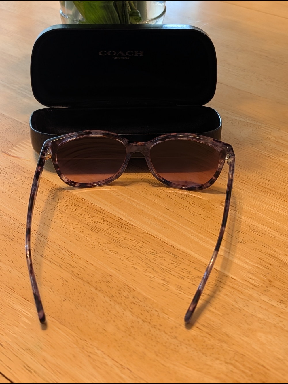 COACH Women's Purple Tinted Sunglasses with Case - Picture 6 of 10